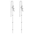 thumbnail image 2 of QIQUWOHUL Flashing Ear Line Temperament Korean Sweet Snd Fresh Long Tassel Earrings Round Thin Earrings Women, 2 of 8