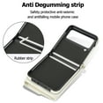 thumbnail image 5 of For Samsung Galaxy Z Flip 4 PU Leather Case, Stylish Crossbody Strap Wristband Card Slots Magnetic Snap RFID Blocking Drop Protective Rugged Case for Samsung Galaxy Z Flip 4, White, 5 of 7