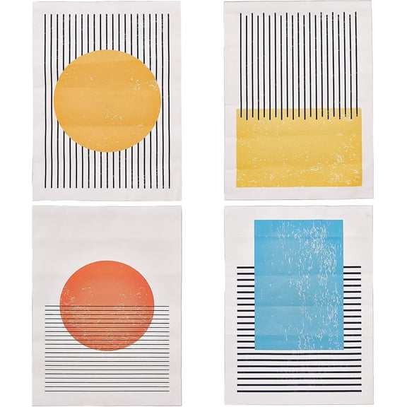 Abstract Canvas Wall Art Canvas Print Wall Painting Home Decorations Rectangle Mixed Color 40x30cm 4 patterns 1pc/pattern 4pcs/set