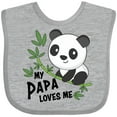 thumbnail image 3 of Inktastic My Papa Loves Me- Cute Panda Boys or Girls Baby Bib, 3 of 4