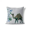 thumbnail image 4 of Camel Flower Indoor/Outdoor Pillow in Gray 26 x 26 with removable cover, 4 of 5