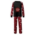 thumbnail image 3 of Odeerbi Matching Family Christmas Pajamas Sets Plaid PJs Milk Fiber Sleepwear Parent-Child Xmas Patchwork Printed Homewear Suits Round Neck 2025 Long Sleeve Two-piece Jammies Loungewear for Dad, 3 of 7
