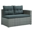 thumbnail image 6 of 4piece Rattan Patio Furniture Set, BTMWAY Outdoor Rattan Sofa Set with Cushions, All-weather Wicker PE Wicker Storage Patio Conversation Sets for Backyard Lawn Garden, R744, 6 of 9