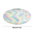 thumbnail image 3 of TERGAYEE Bedroom Rug Round Rug Rainbows Color Rug Suitable for Kids Rooms Decoration Suitable for Girls Bedroom Nursery Classroom Soft Plushs Rug, 3 of 6