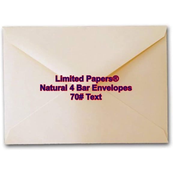 Natural 4 Bar 70# RSVP Envelopes - (3-5/8"-x-5-1/8") - RSVP, Response and Greeting Envelopes (1000)