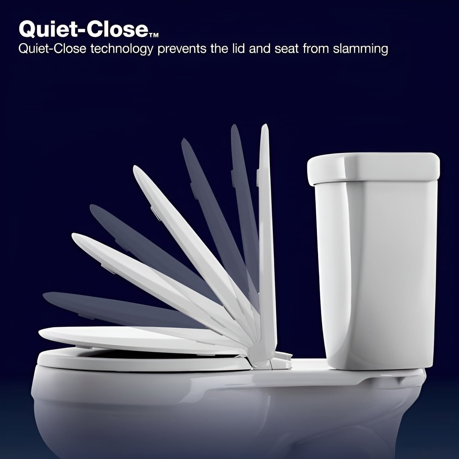Kohler Brevia Slow Close Round White Plastic Toilet Seat