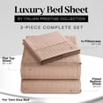 thumbnail image 6 of Elaine Karen Bedding Set with Flat Sheet, Fitted Bed Sheet & Pillowcases, Twin Taupe, 6 of 9