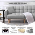 thumbnail image 5 of BSHTI Home Twin Reclining Futon with 2 Pillows, Light Gray, 5 of 25