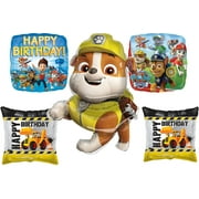 Large Yellow Construction Rubble Paw Patrol Dogs Balloons Decoration Supplies Party