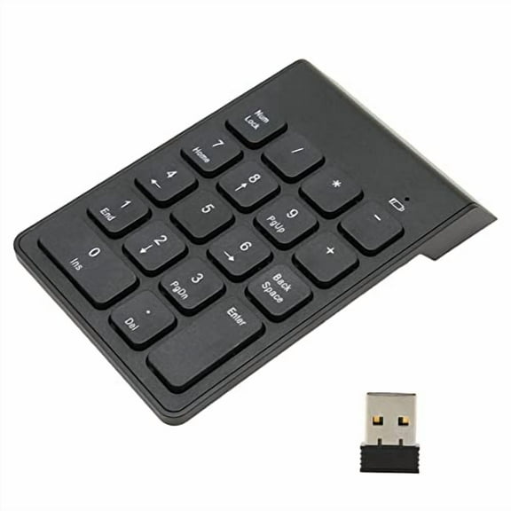 Numeric Keypad,18 Keys Portable Number Numpad with 2.4G USB Receiver for Android Tablets,for Linux,Desktop,for for Vista,for 7,8,10