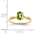 thumbnail image 4 of Primal Gold 14 Karat Yellow Gold 7x5mm Peridot Ring, 4 of 7
