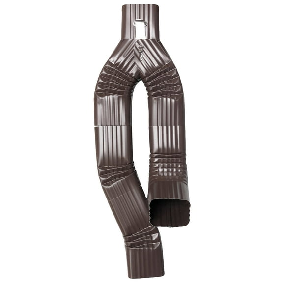 Inline Downspout Diverter for Rain Barrels (3X4, ROYAL BROWN)