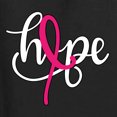 thumbnail image 2 of Wild Bobby, Hope Breast Cancer Ribbon, Breast Cancer Awareness, Front and Back Graphic Zip Up Hoodie Sweatshirt, Black, Small, 2 of 4