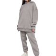 thumbnail image 2 of clear 50% off Usmixi Womens Sweatsuits Set Oversized Hoodies Lounge Sets for Women Casual Hooded Sweatshirt and Jogger Sweatpant Tracksuits Sets with Pocket Ladies Sports 2 Piece Outfits, 2 of 5