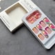 thumbnail image 5 of French Tip Press on Nails Short Square Fake Nails Nude Pink False with Flower, 5 of 5