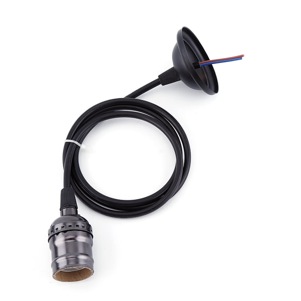Portalámparas E27 Sincero Negro vintage con cable sin interruptor