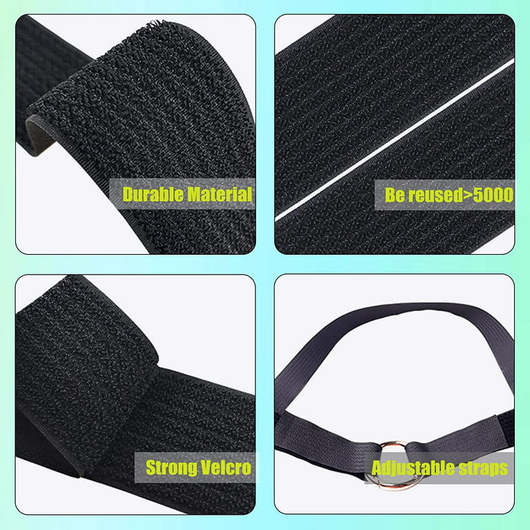 2 Rolls 32.2ft Velcro Straps 1 Inch Wide, Adjustable Fastening Hook and  Loop Straps with 50 Metal Buckles, Reusable