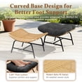 thumbnail image 2 of RADIATA 2-Pack Patio Wicker Ottoman Footrests with Adjustable Feet, All-Weather Outdoor Indoor Foot Stools Metal Frame, 220lb Capacity for Porch, Balcony, Living Room, Gray, 2 of 6