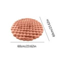thumbnail image 3 of CASAFUN Cream Wind Round mat Bedside Carpet Round Carpet Sofa Living Room Coffee Table Bedroom Floor mat 23.62x23.62 Inches, 3 of 6
