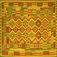 thumbnail image 1 of Ahgly Company Machine Washable Indoor Square Southwestern Yellow Country Area Rugs, 8' Square, 1 of 4