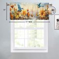 thumbnail image 4 of Hummingbird Printed Window Curtains Valances for Kitchen Sunflower Bird Country Watercolor Plant Nature Privacy Decorative Rod Pocket Short Window Valance Curtains 54 by 18 in, 1 Panel, 4 of 6