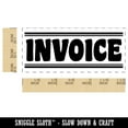 thumbnail image 2 of Invoice Border Top Bottom Self-Inking Rubber Stamp Ink Stamper for Business Office - Brown Ink - Small 1-1/2 Inch, 2 of 7