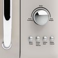 thumbnail image 5 of Horno microondas Haden de 700 vatios y 0,7 pies cúbicos con controles digitales, descongelación y arranque instantáneo, pequeño electrodoméstico, masilla/cromo, 5 of 5