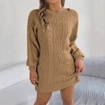 thumbnail image 1 of MKLEKYY Mens Sweaters Fall Women Fall and Winter Long Sleeve Oversized Knit Pullover Sweater Dresses, 1 of 1