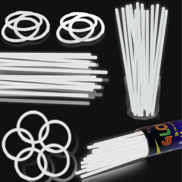Glow Sticks XiawalangZhuo, 8 pulgadas, color blanco, paquete de 100 unidades