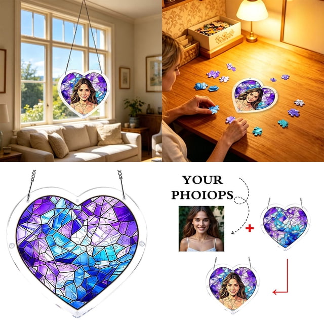 Outdor Custom Puzzle Pendant For Memory Keepsake DIY Craft Ornament