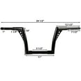 thumbnail image 5 of Krator 1.25" Black Handlebar with 10" Rise - Fat 1 1/4" Ape Hanger Bar Compatible with Harley Low Rider FXLR 2018-2020, 5 of 5