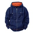 thumbnail image 4 of Hooded Jackets for Men 2025 Fall Winter Long Sleeve Fleece Lined Zip Up Hoodie with Pockets Outerwear Coat Sweatshirt, 4 of 8