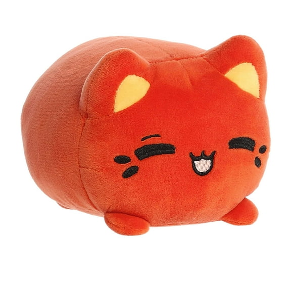 Aurora - Small Red Tasty Peach - 7" Thai Tea Meowchi - Enchanting Stuffed Animal