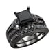 thumbnail image 1 of Anillo Hueco Negro Señoras Anillos, 1 of 4