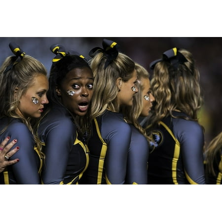 Girls Uniforms Cheerleaders Sports Team College Poster Print 24 x 36
