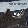 thumbnail image 5 of LUCKY STEP Fashion Rhinestone Mesh Sneaker Breathable Glitter Walking Shoes,Black,Womens, 5 of 12