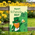 thumbnail image 4 of St. Patrick's Day Garden Flag - 12.6x18.5in Reversible Polyester Irish Festival Decoration with Clover & Welcome Design, Durable Outdoor Flag for Yard, Patio, Porch & Party, Festive Courtyard Decor, 4 of 6
