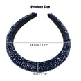 thumbnail image 2 of Unique Bargains 1 Pc Rhinestone Headband for Women Bling Padded Hairband Hair Accessories 1.18 Inch Wide Deep Blue, 2 of 7
