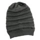 thumbnail image 4 of Gorros de punto de invierno para mujer, gorro grueso con forro de satén de seda, gorro holgado y cálido de punto trenzado suave y elástico, 4 of 5