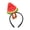 Black triangular wat, variant on Makeup Hair Hoop Watermelon Plush Headband Soft Fruit Accessory for Face Washing, Parties, Photos, 54-56cm Fit