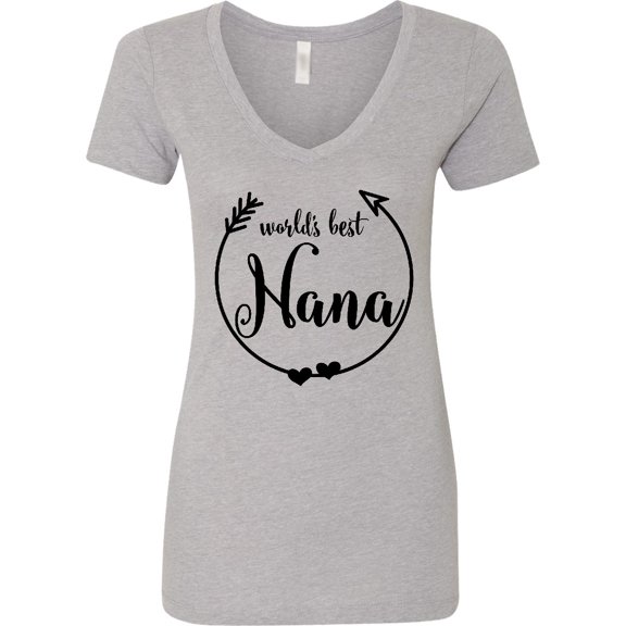 Inktastic World's Best Nana Women's V-Neck T-Shirt