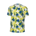 thumbnail image 6 of Wukai Lilies Flowers Print Men's Short-Sleeved Mesh T-Shirt,Quick-Dry Short Sleeve Workout T-Shirt-6X-Large, 6 of 8