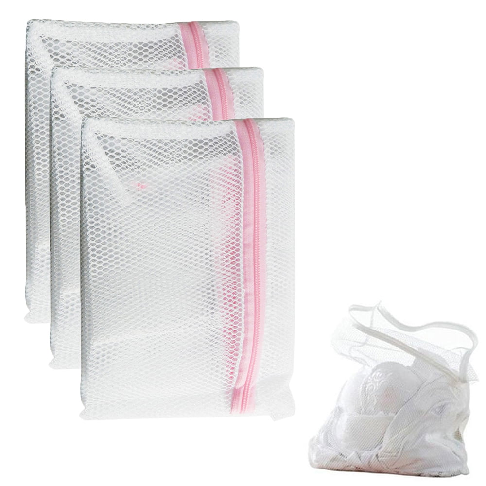 Zipped Laundry Washing Bag Mesh Net Underwear Bra Clothes Socks  Multi Sizes 