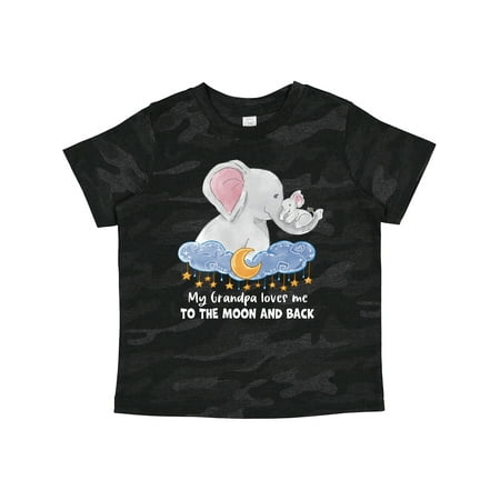 

Inktastic My Grandpa Loves Me to the Moon and Back Elephant Family Gift Toddler Boy or Toddler Girl T-Shirt