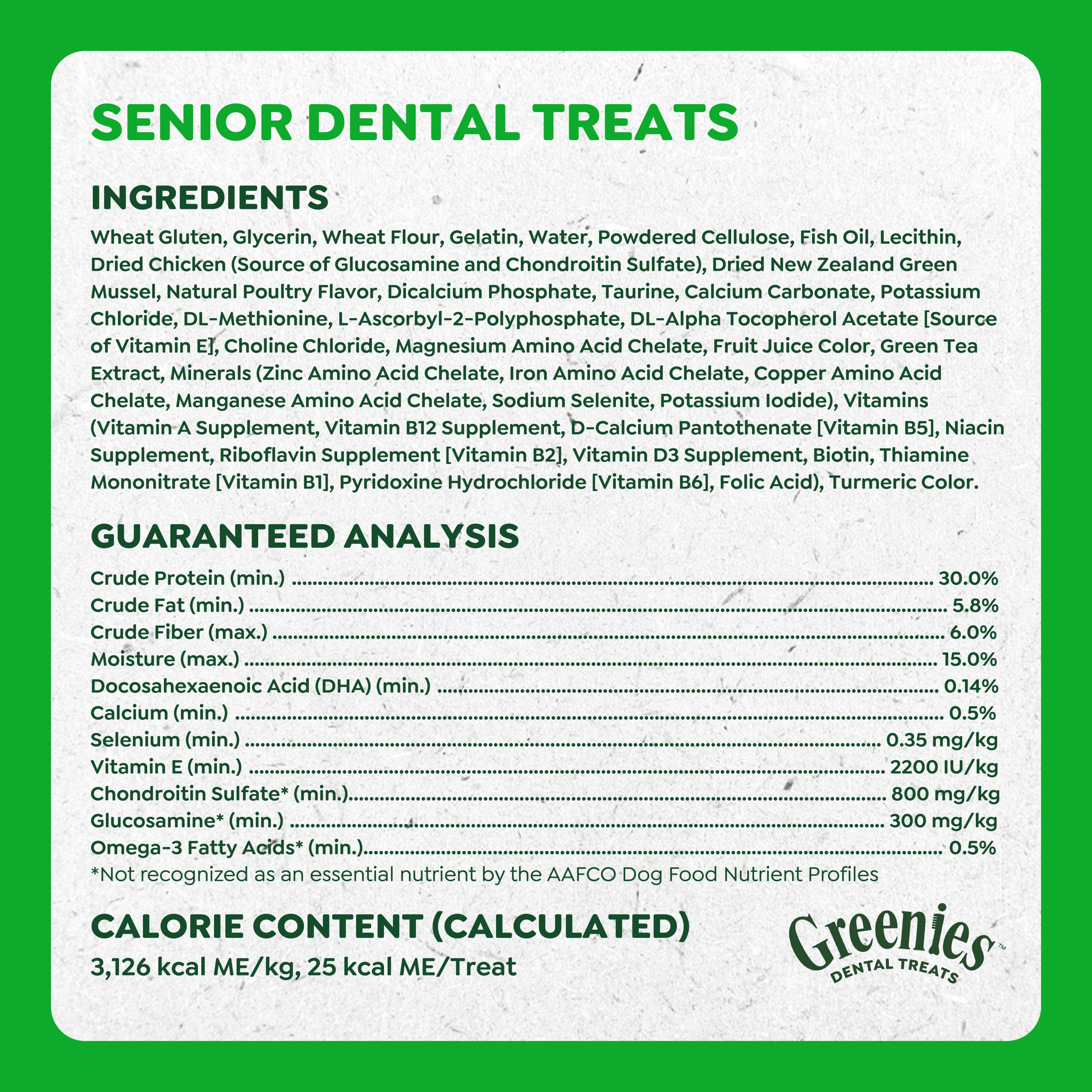 Greenies Aging Care Adult Natural Dental Dog Treats Teenie Size, 27 oz Pack (96 Count)