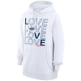 thumbnail image 2 of Women's G-III 4Her by Carl Banks  White New Orleans Pelicans Basketball Love Fleece Pullover Hoodie, 2 of 3