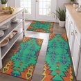 thumbnail image 2 of Symmetric Geometric Pattern Kitchen Rugs Sets Of 3,Kitchen Runner Rugs Non Skid Washable,Decorative Kitchen Floor Mats for Kitchen,Sink,Laundry,17"x30"+ 17"x47" + 17"x59", 2 of 6