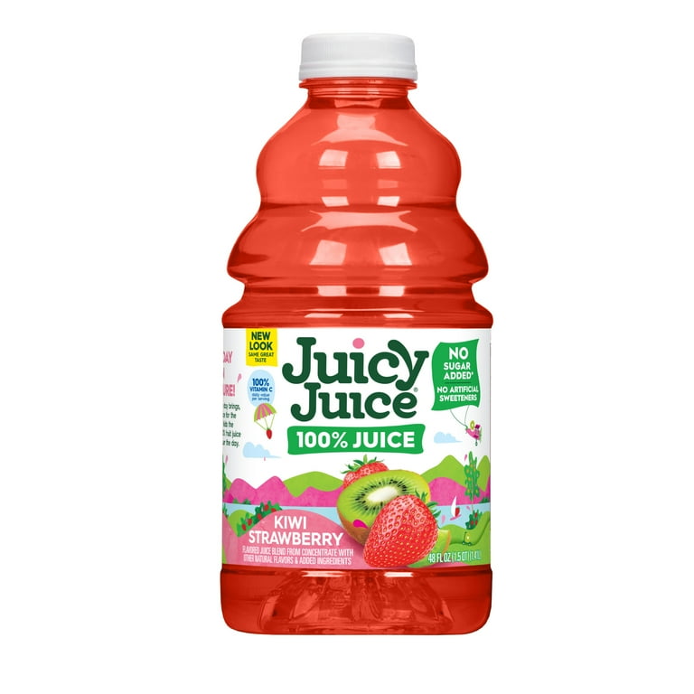 4 pack) Juicy Juice 100% Juice, Kiwi Strawberry, 48 fl oz