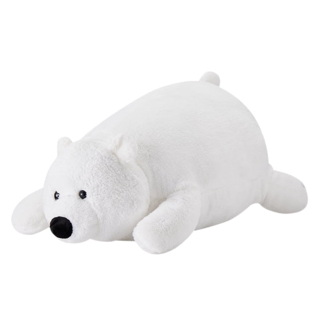 wsevypo Peluche de animal de dibujos animados - Muñeco de oso polar lindo y tierno