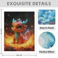 thumbnail image 3 of Diamond Art Kit for Adults, Fiery Cute Dragon Fantasy Scene Diamond Painting for Adults Beginners, DIY Diamond Art Painting Kits, 5D Diamond Painting Crafts for Home Decor 12x16 Frameless, 3 of 7